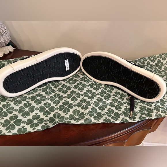 NWOT Kate Spade black with white polka dot sneakers. Size 6.5 - Picture 3 of 5